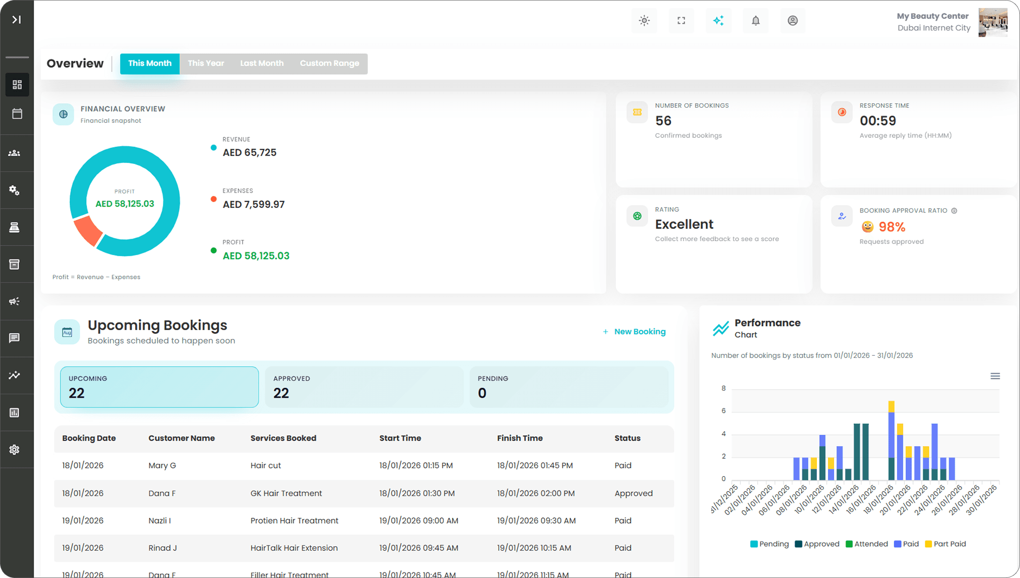 Booking Calendar Preview